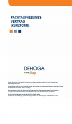 Pachtaufhebungsvertrag Gastronomie Kurzform / DEHOGA-Muster 