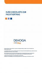 Kurz-Checkliste zum Pachtvertrag Gastronomie / DEHOGA-Muster 
