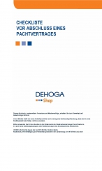 Checkliste vor Abschluss eines Pachtvertrages Gastronomie 