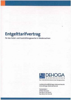 Entgelttarifvertrag Hotel-& Gaststättengewerbe Niedersachsen 