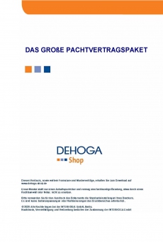 Das große Pachtvertragspaket Gastronomie  / DEHOGA-Muster 