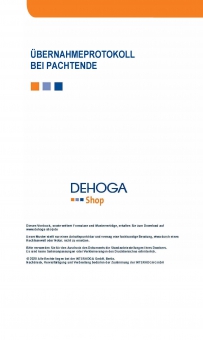Übernahmeprotokoll Gastronomie bei Pachtende / DEHOGA-Muster 